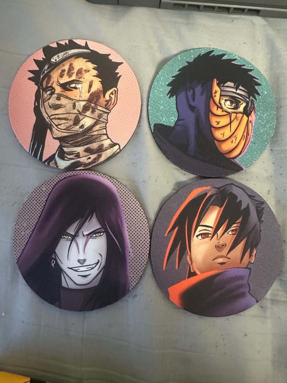 4 pack of drink coasters- - ANIME Merchandises and Styles